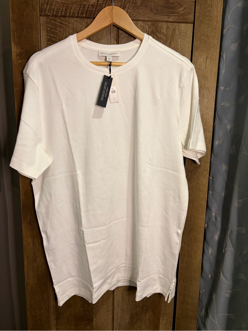 NWT Banana Republic Luxury Touch White T-Shirt Tall Large L